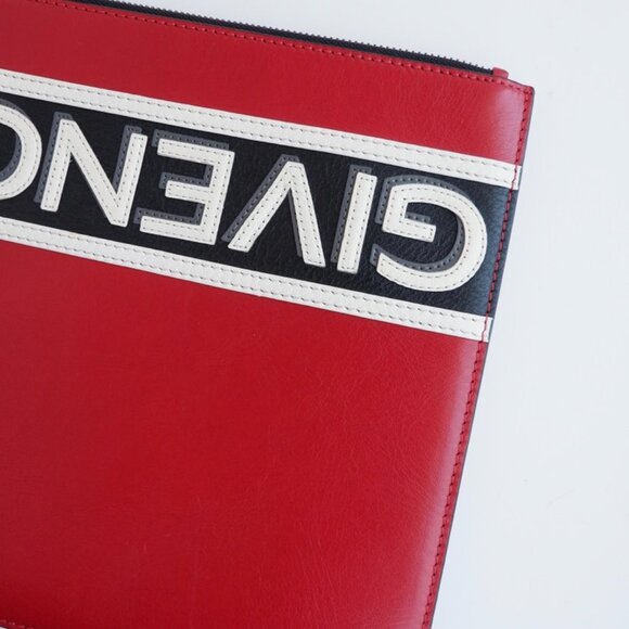 Authentic Preowned Givenchy Red Leather Clutch - Picture 3 of 13